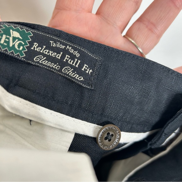 Evergreen summer linen classic chino shorts black size 36 golf - Picture 3 of 7